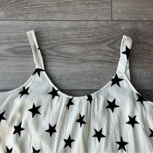 LANE BRYANT STAR WHITE TANK TOP WITH WHITE STRIPES - Picture 6 of 13